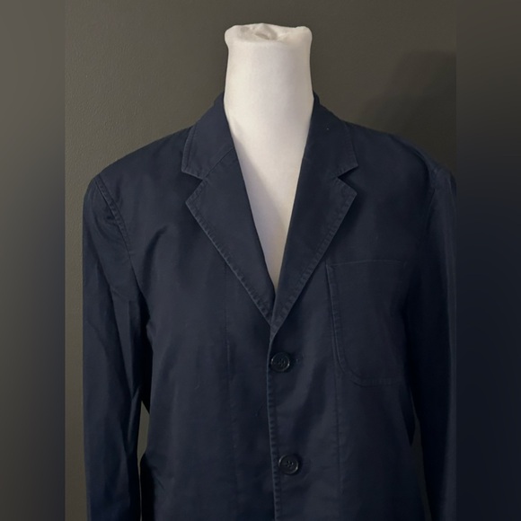 Marni Women’s Navy Blue 100% Cotton Blazer Jacket Size 46 US 10 - Picture 2 of 10